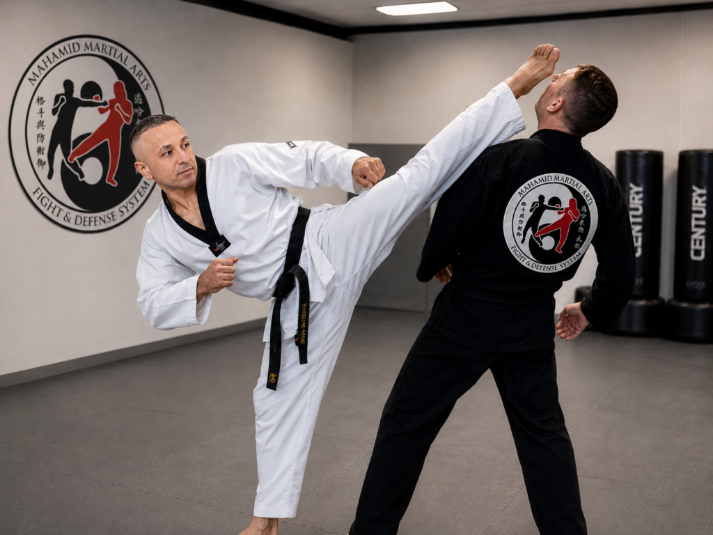 Taekwondo-Kick bei Mahamid Martial Arts in Offenbach